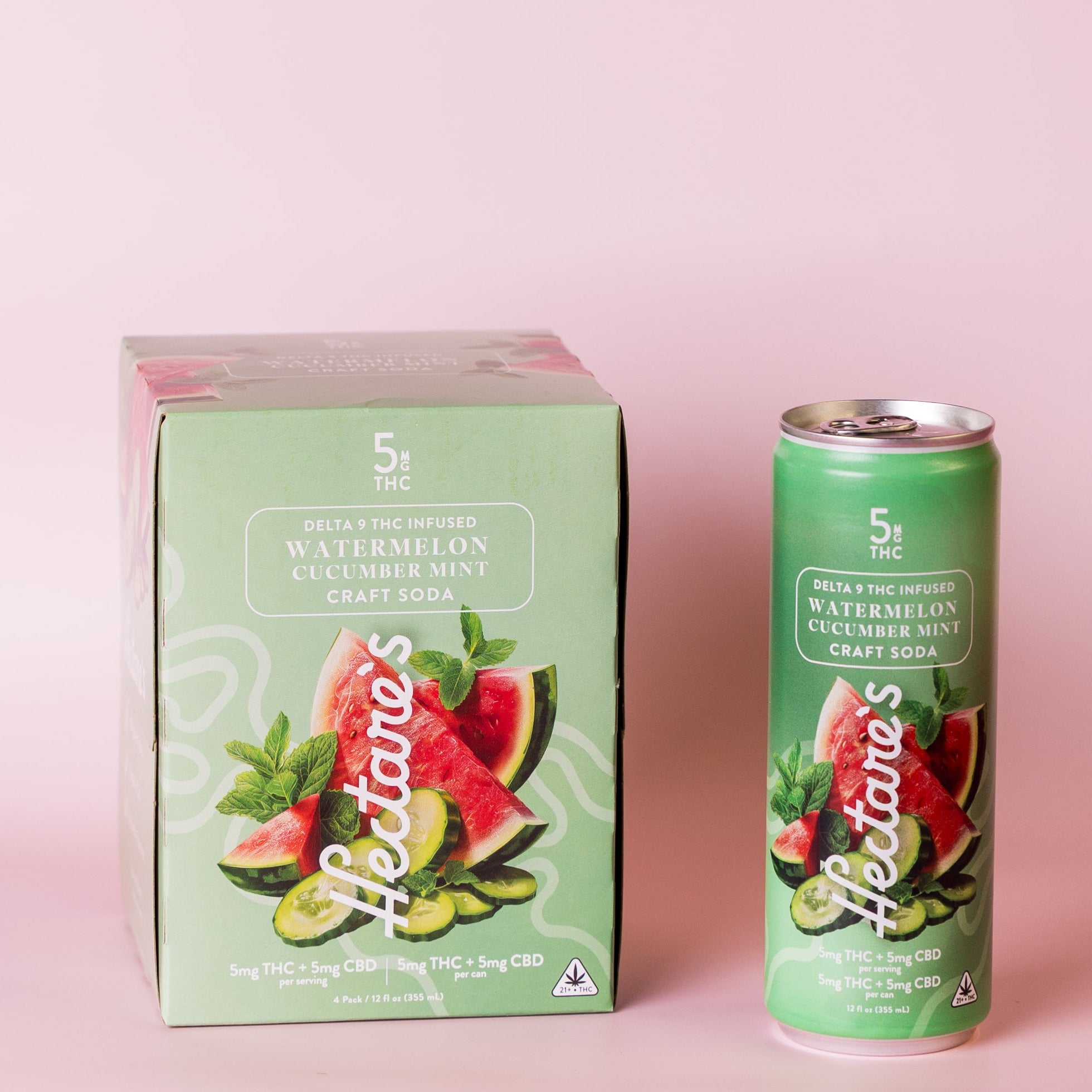 Watermelon Cucumber Mint Delta 9 Craft Soda 5mg- Hectares