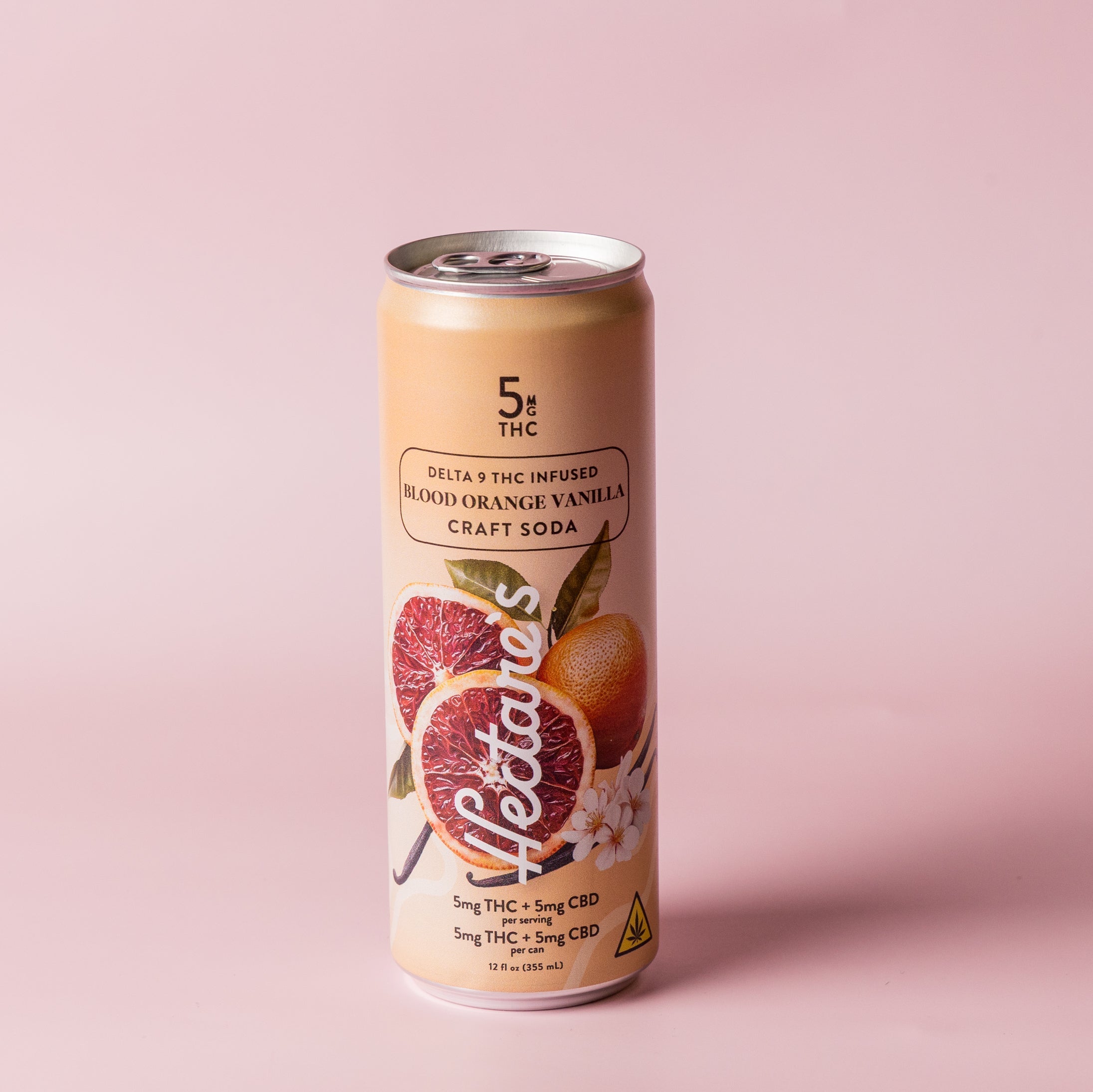Single can image of Hectare's Blood Orange Vanilla Delta 9 Craft Soda