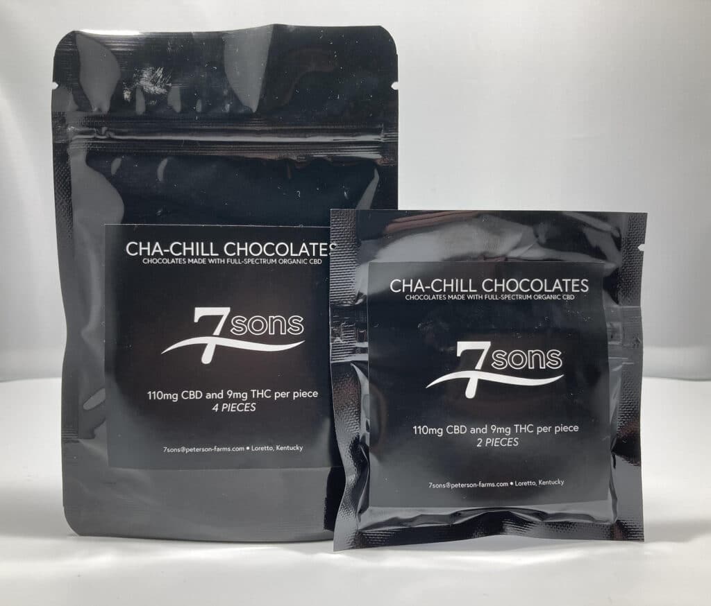THC Edible | 9 MG THC + 110 MG CBD | 7 Sons Full Spectrum Cha-Chill Chocolates